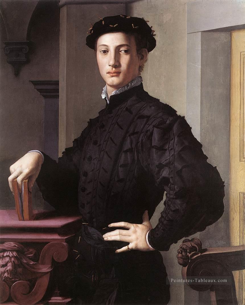 Portrait d’un jeune homme Florence Agnolo Bronzino Peintures à l'huile
